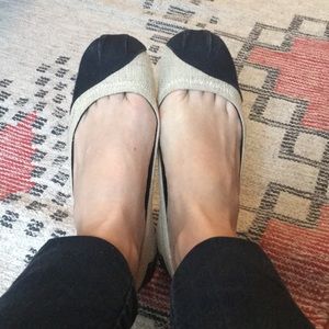 Tom’s Black & Cream Ballet Flats - Size 7.5